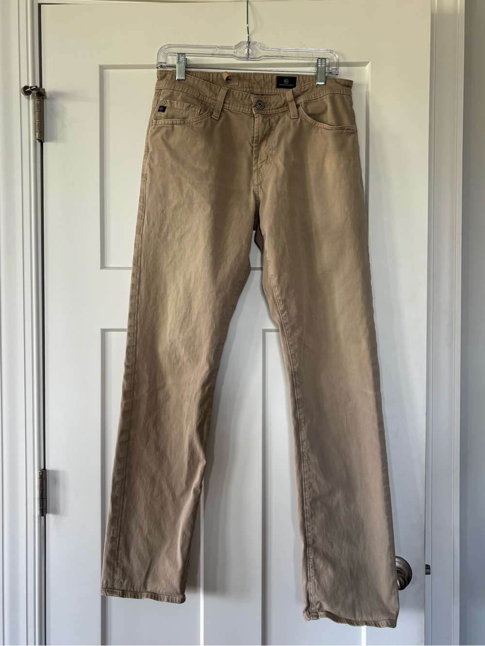 AG Adriano Goldschmied Men’s The Graduate Tailored Leg Pants Jeans Beige 30 x 32